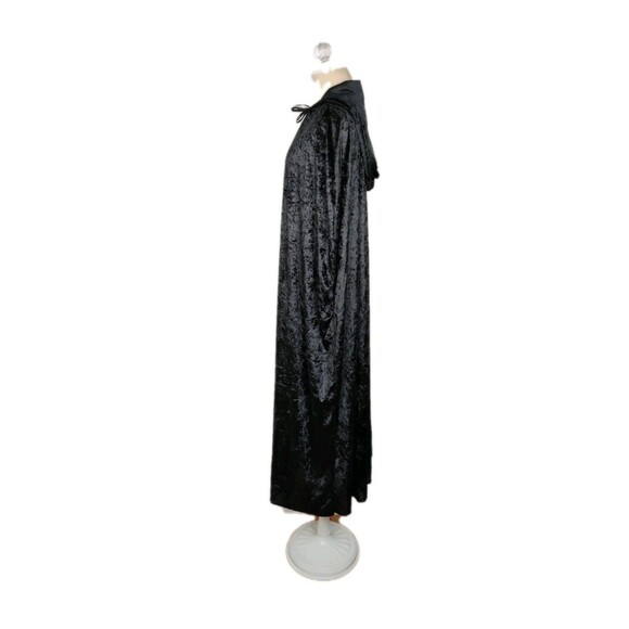 Country Silk Hooded Cape Black Adult One Size Fits All Costume Halloween Cosplay - Picture 16 of 16